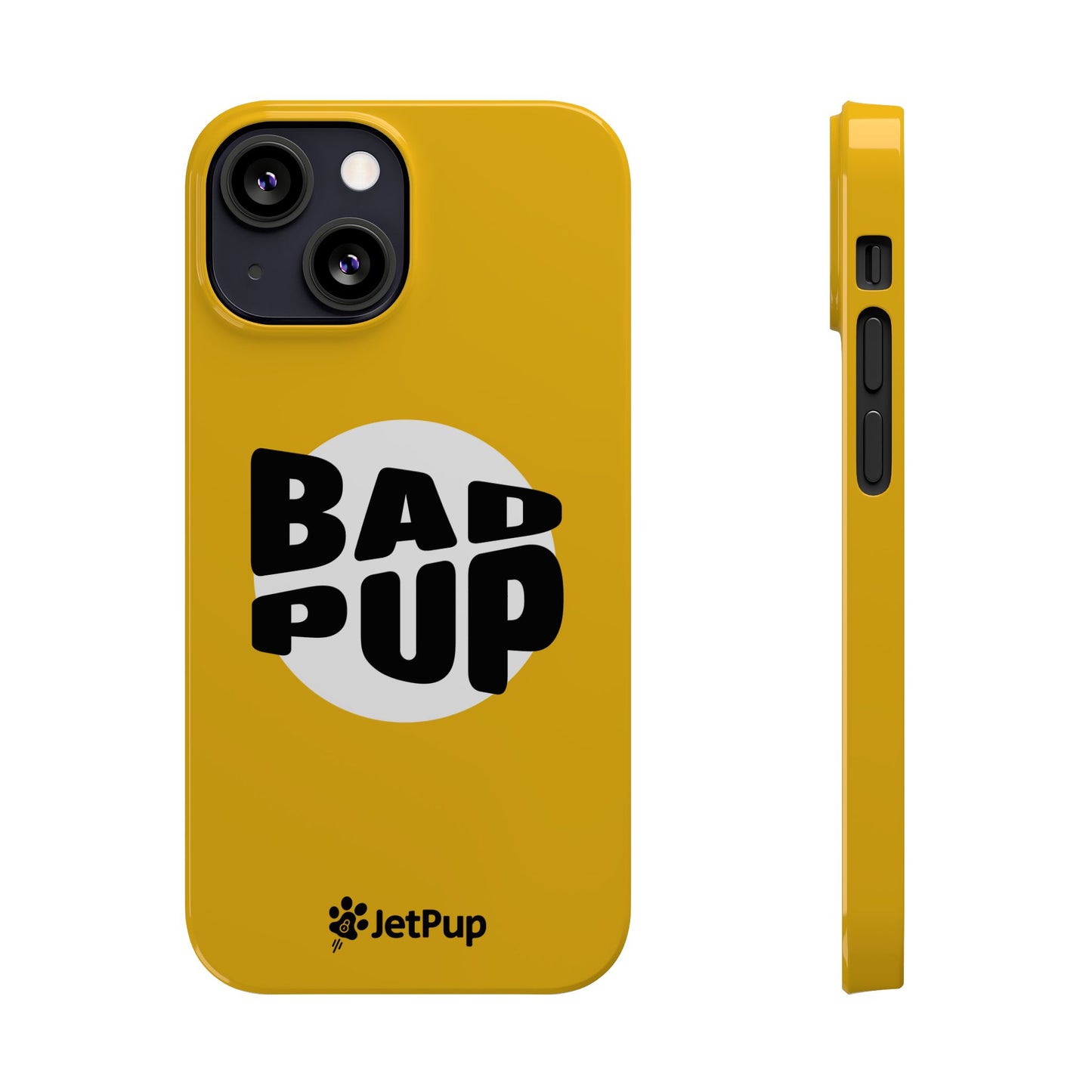 Bad Pup Slim iPhone Cases - Yellow