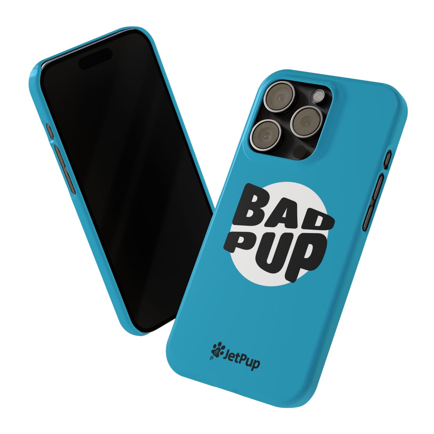 Bad Pup Slim iPhone Cases - Turquoise