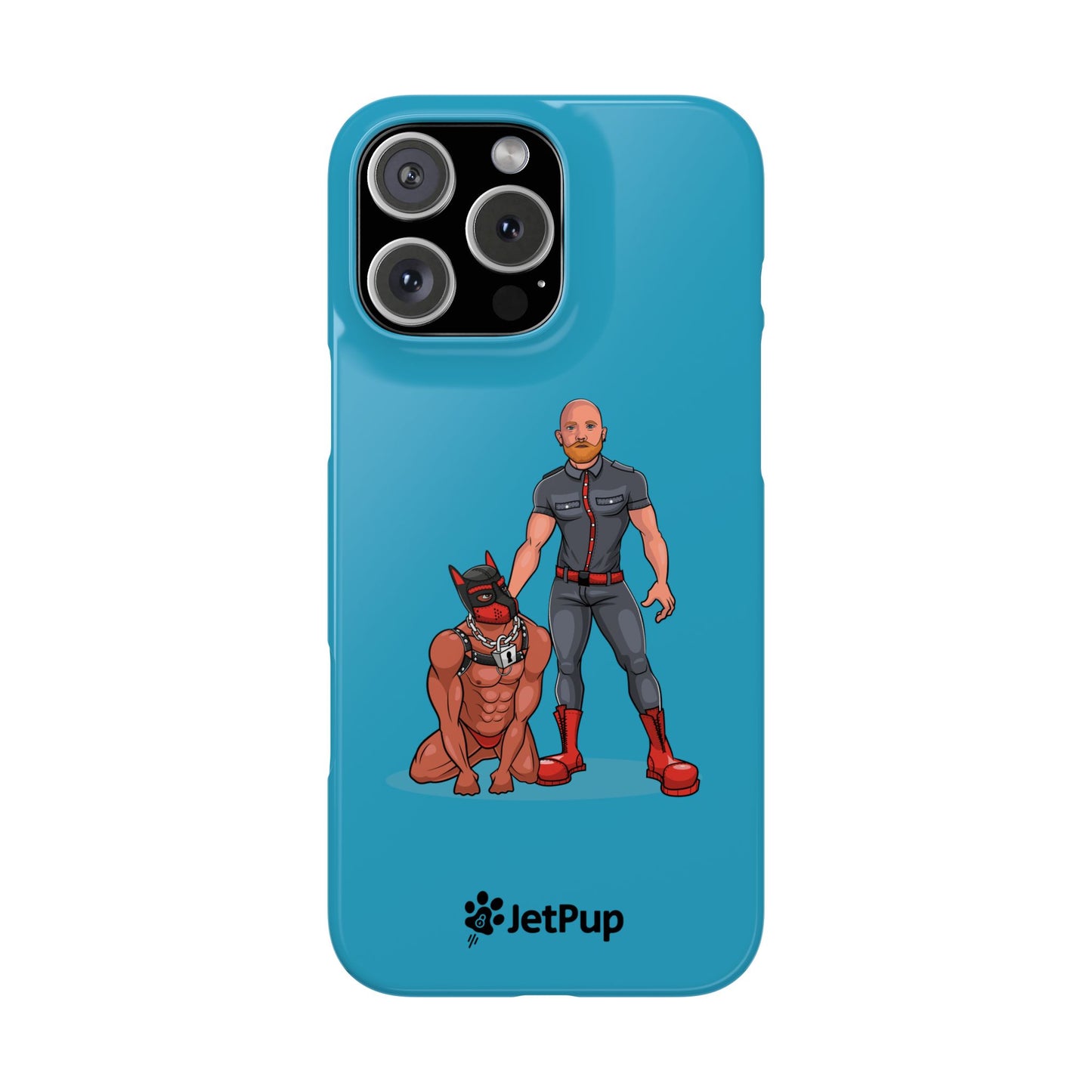 Dad & Pup Slim iPhone Cases - Turquoise