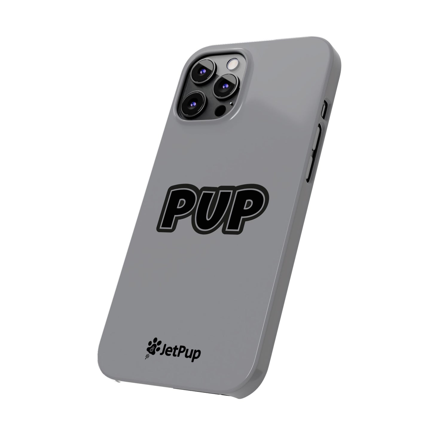 Pup Slim iPhone Cases - Grey