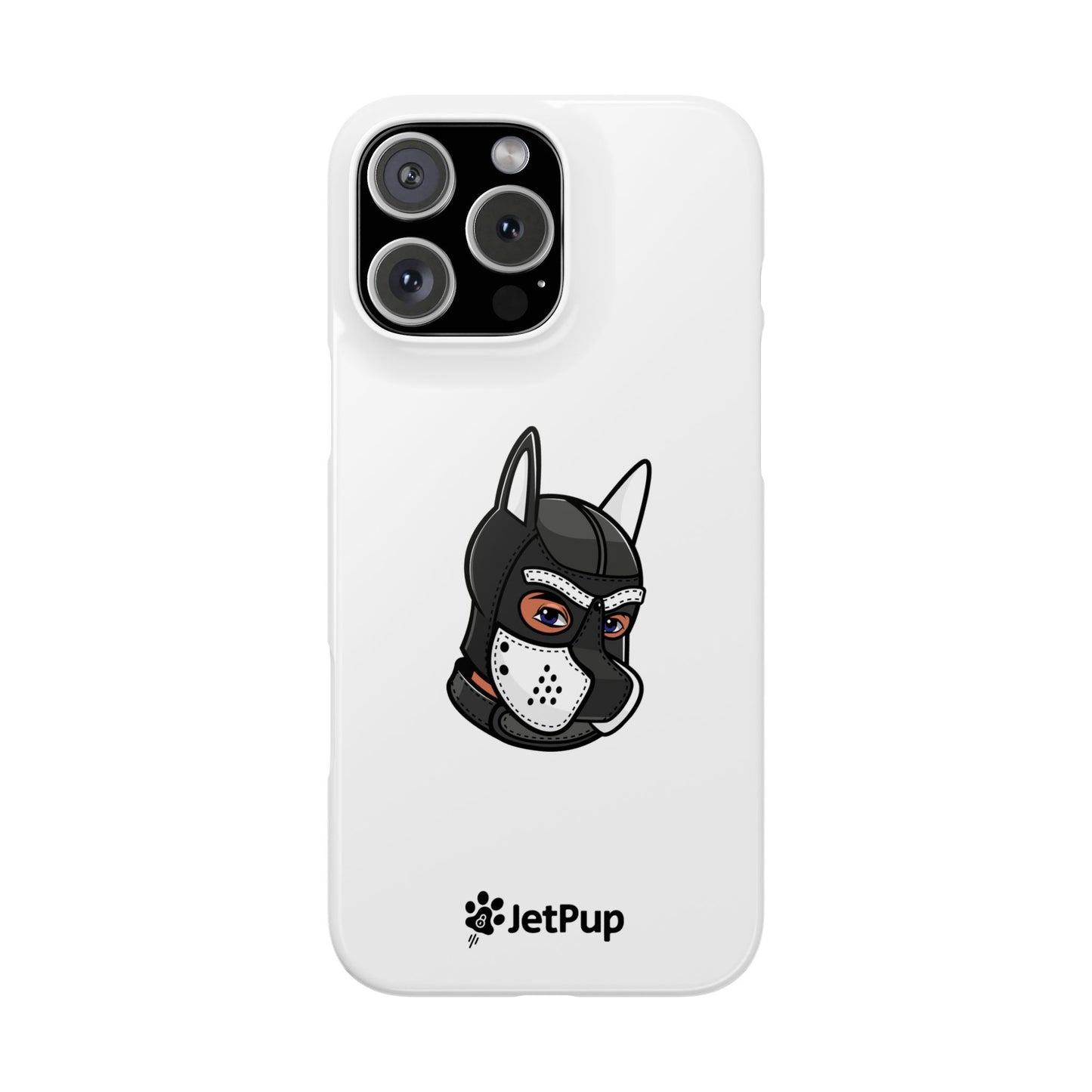 Pup Hood Slim iPhone Cases - White