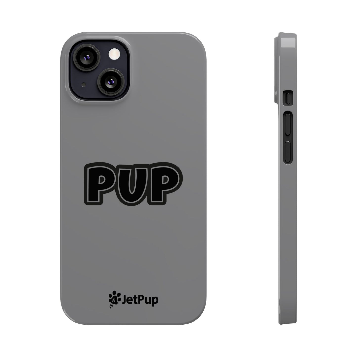 Pup Slim iPhone Cases - Grey