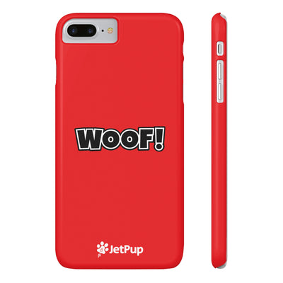 Woof Slim iPhone Cases - Red