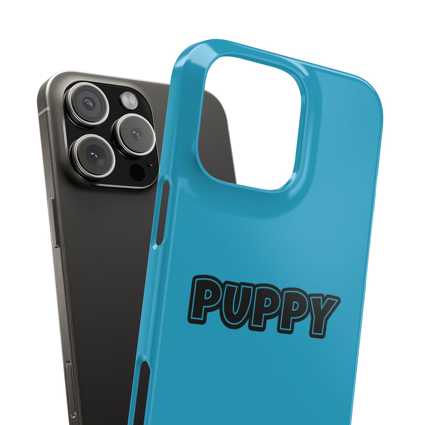 Puppy Slim iPhone Cases - Turquoise