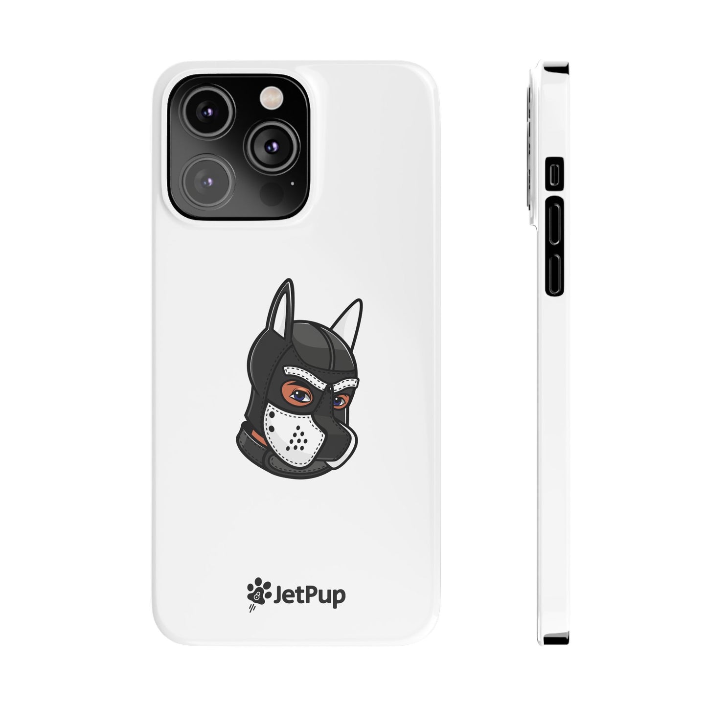 Pup Hood Slim iPhone Cases - White
