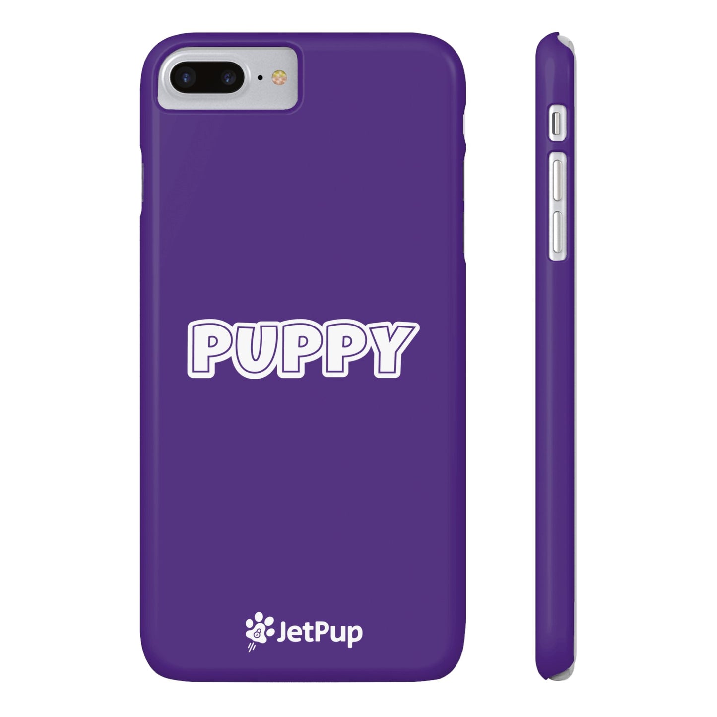 Puppy Slim iPhone Cases - Purple
