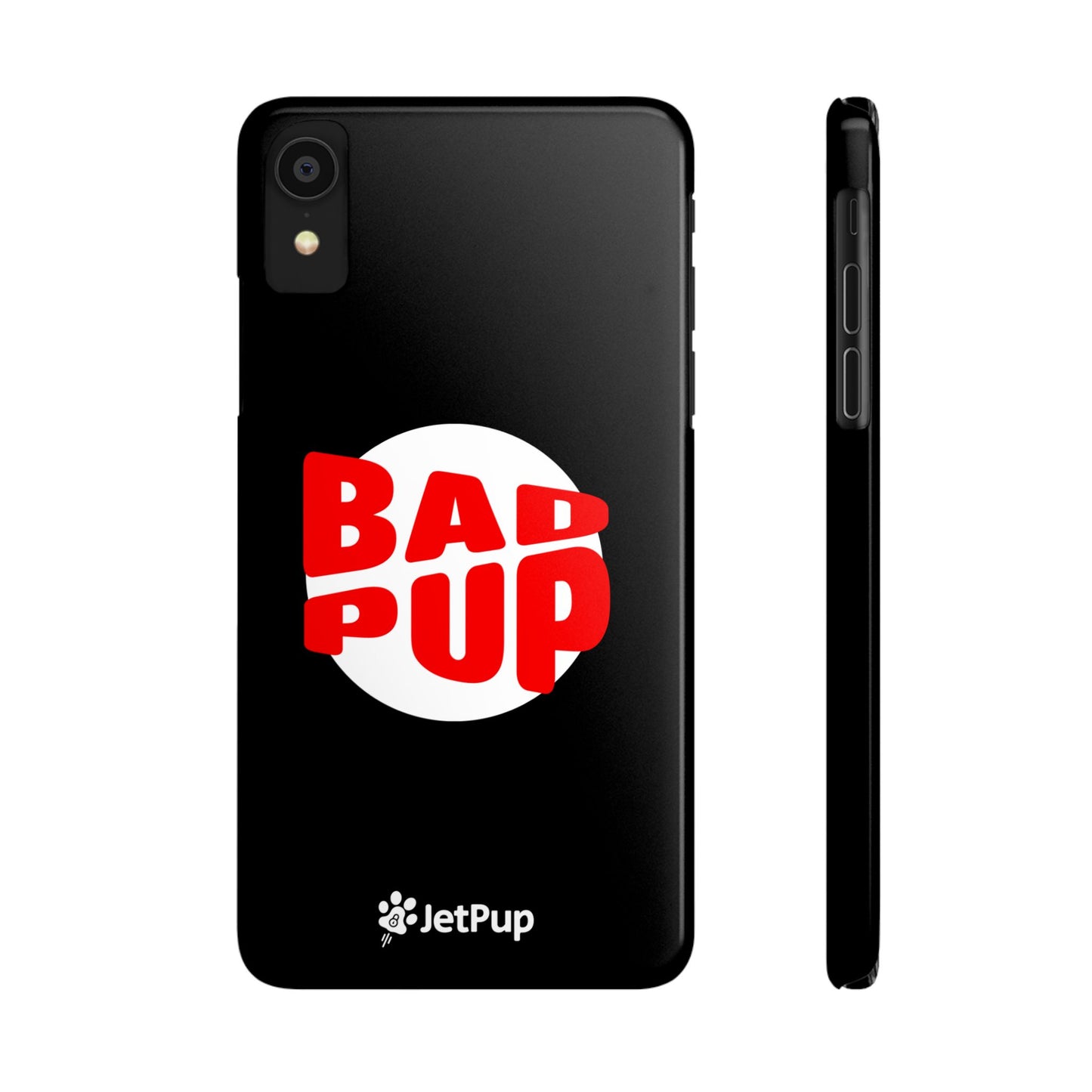 Bad Pup Slim iPhone Cases - Black