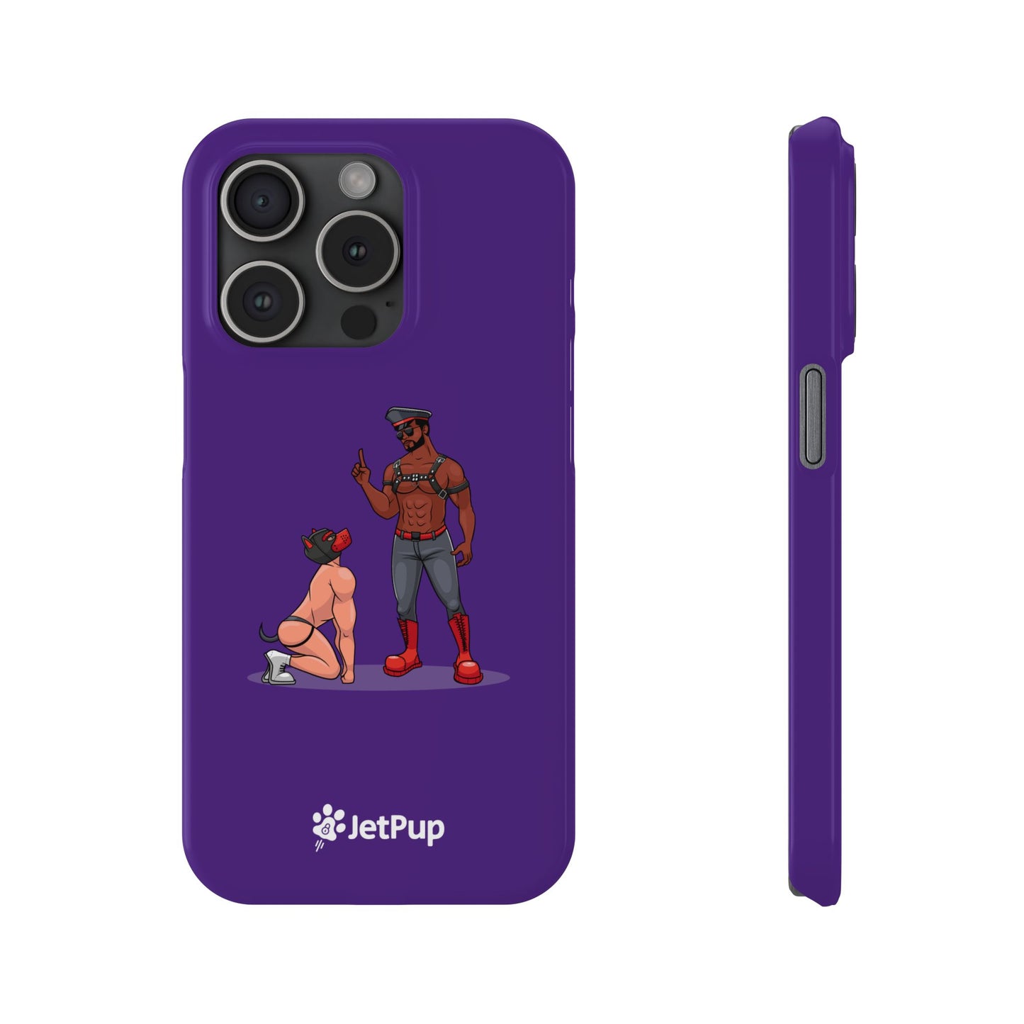 Sir & Pup Hood Slim iPhone Cases - Purple