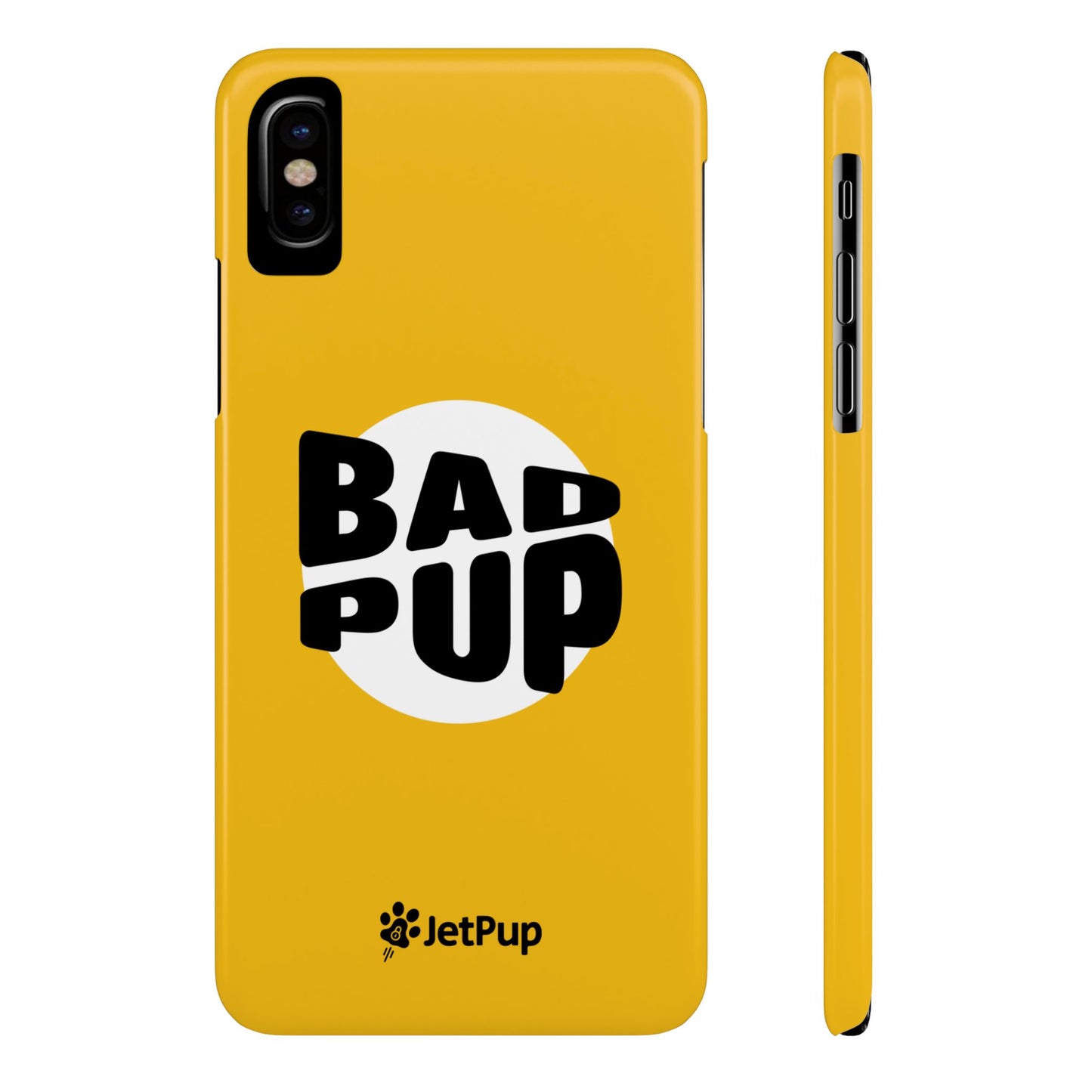 Bad Pup Slim iPhone Cases - Yellow