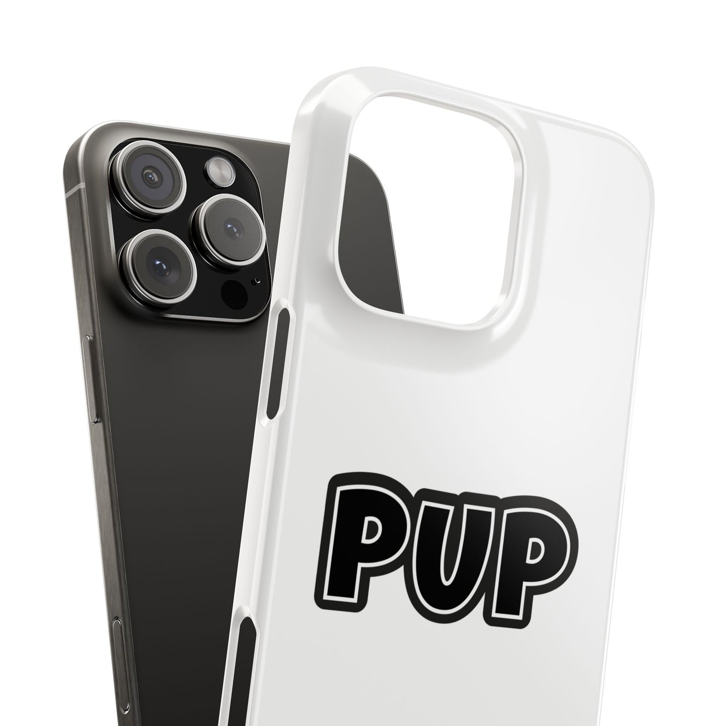 Pup Slim iPhone Cases - White