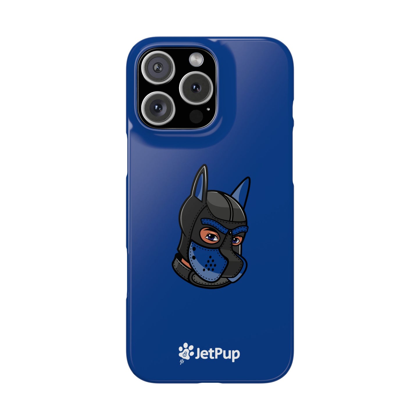 Pup Hood Slim iPhone Cases - Blue
