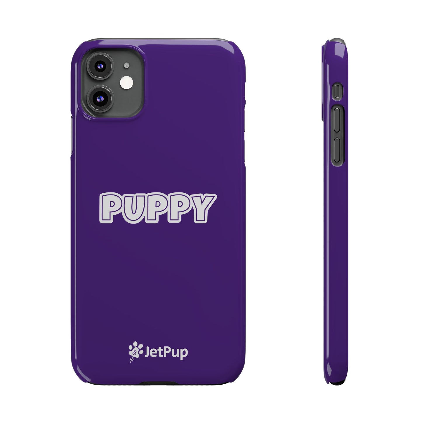 Puppy Slim iPhone Cases - Purple
