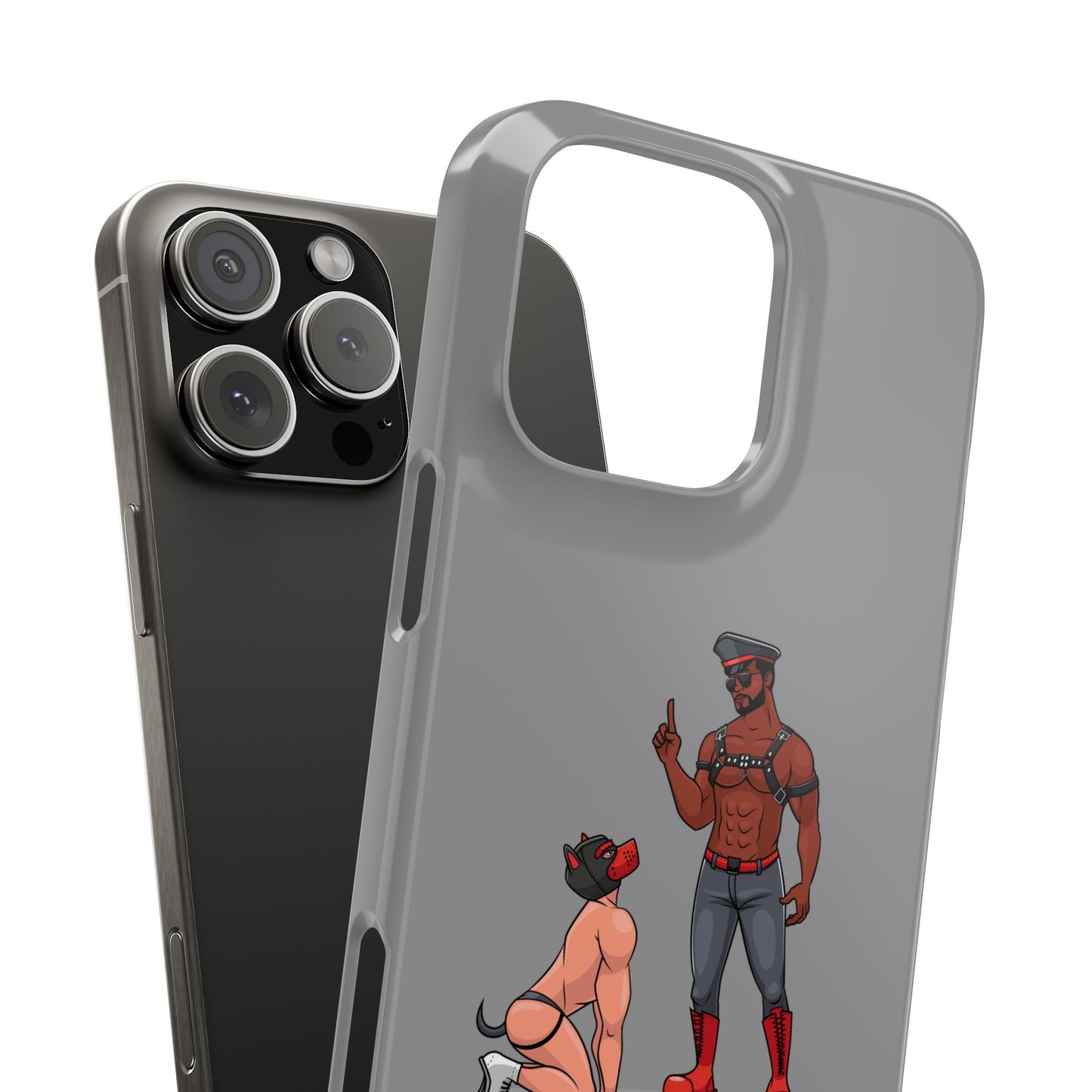 Sir & Pup Hood Slim iPhone Cases - Grey