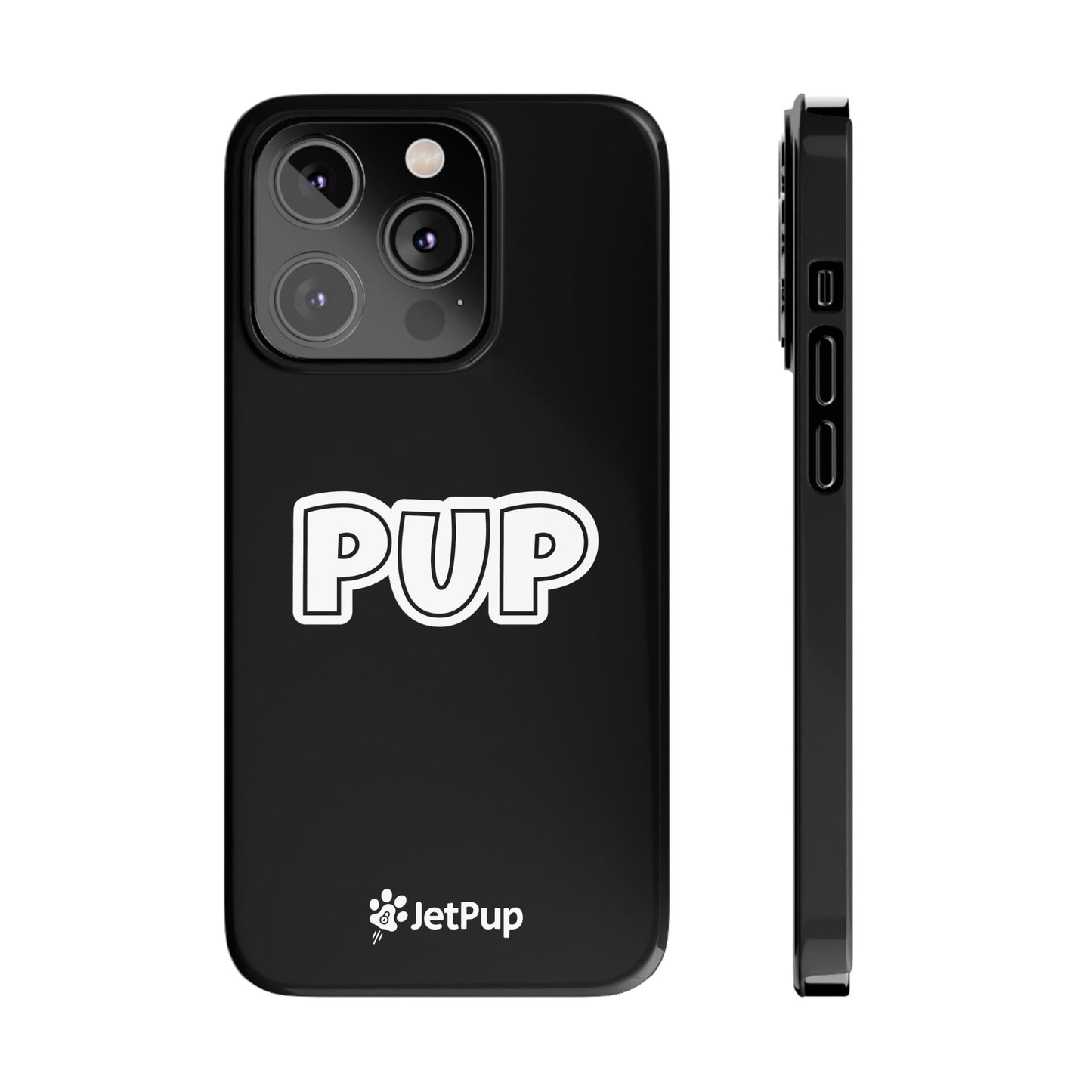 Pup Slim iPhone Cases - Black