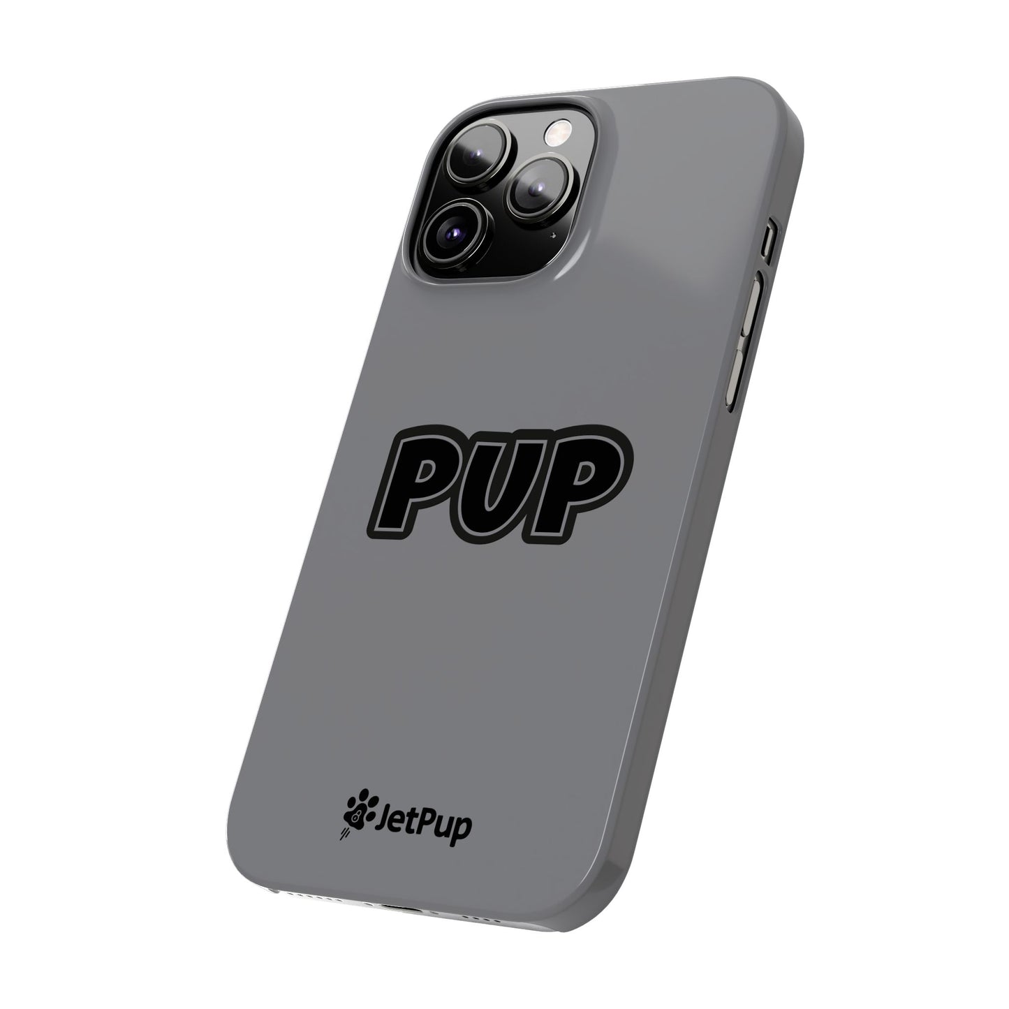Pup Slim iPhone Cases - Grey