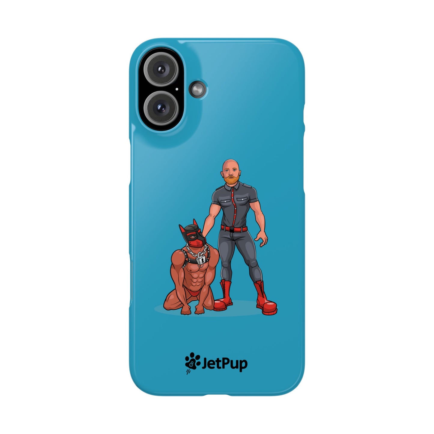 Dad & Pup Slim iPhone Cases - Turquoise