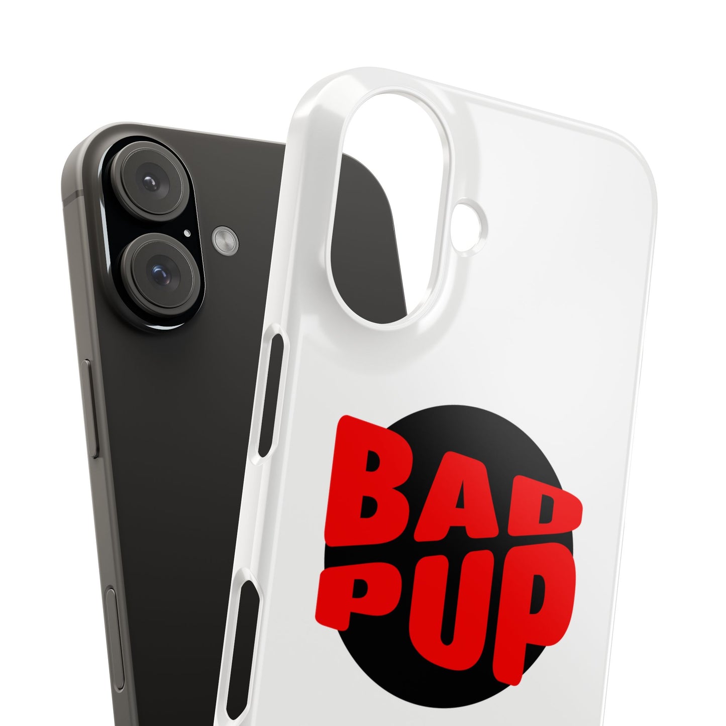 Bad Pup Slim iPhone Cases - White