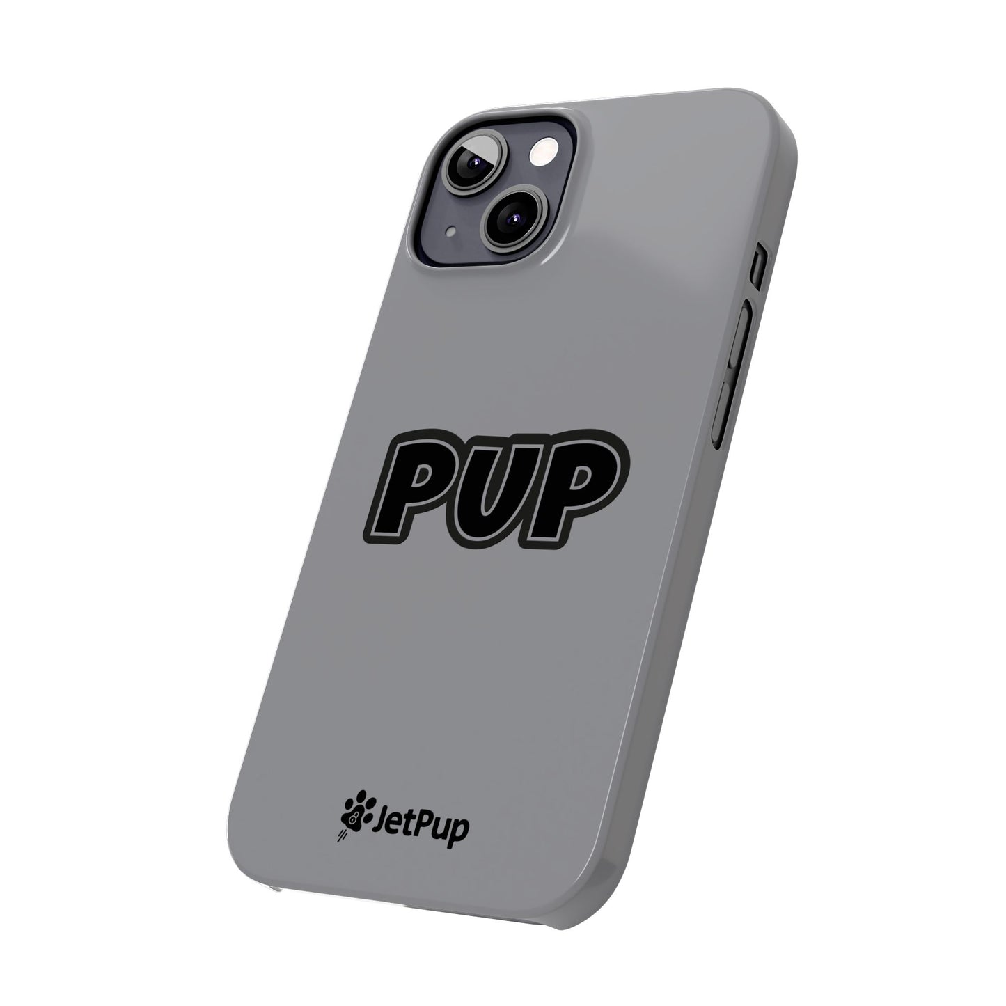 Pup Slim iPhone Cases - Grey