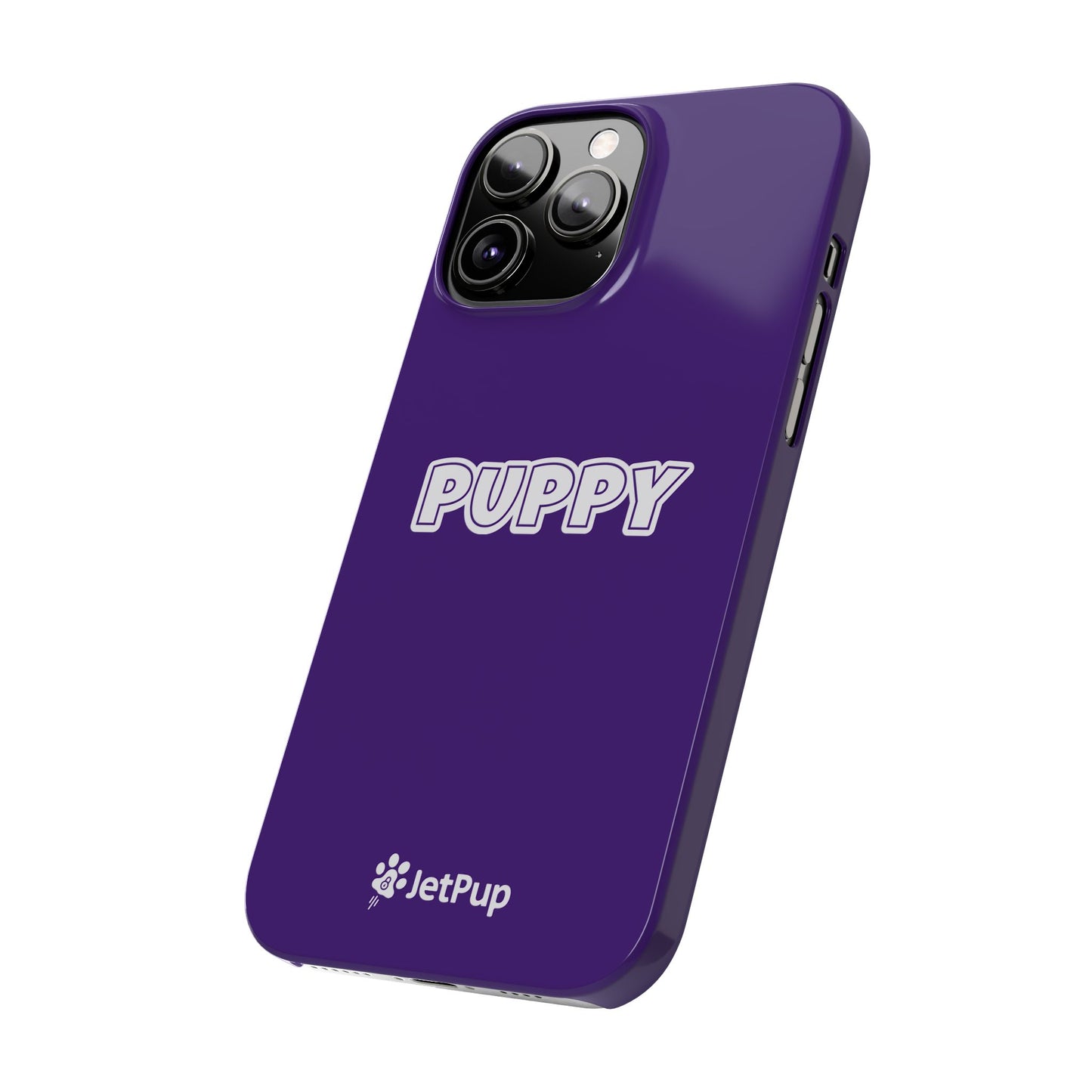 Puppy Slim iPhone Cases - Purple