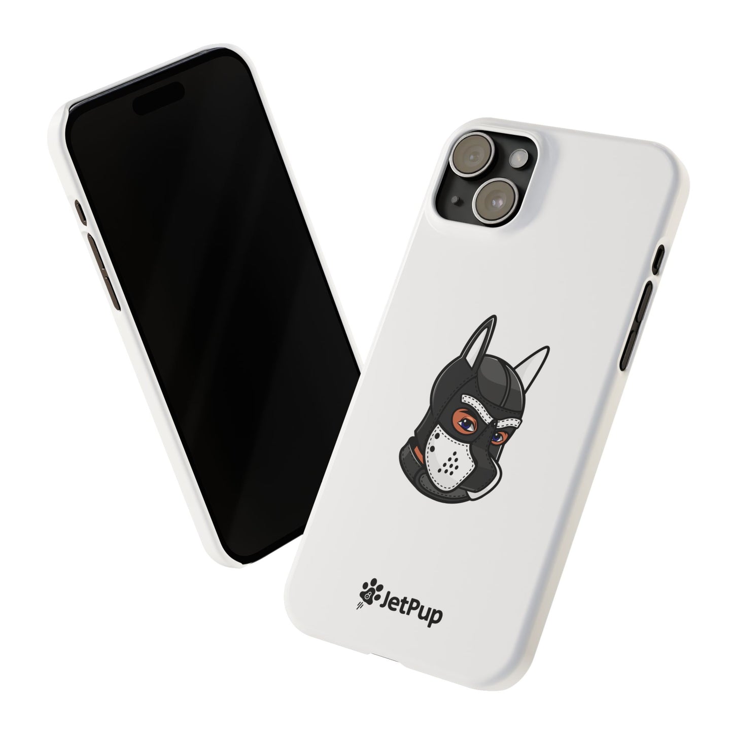 Pup Hood Slim iPhone Cases - White