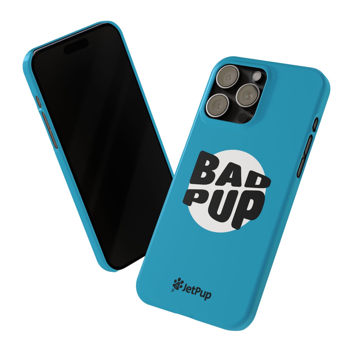 Bad Pup Slim iPhone Cases - Turquoise