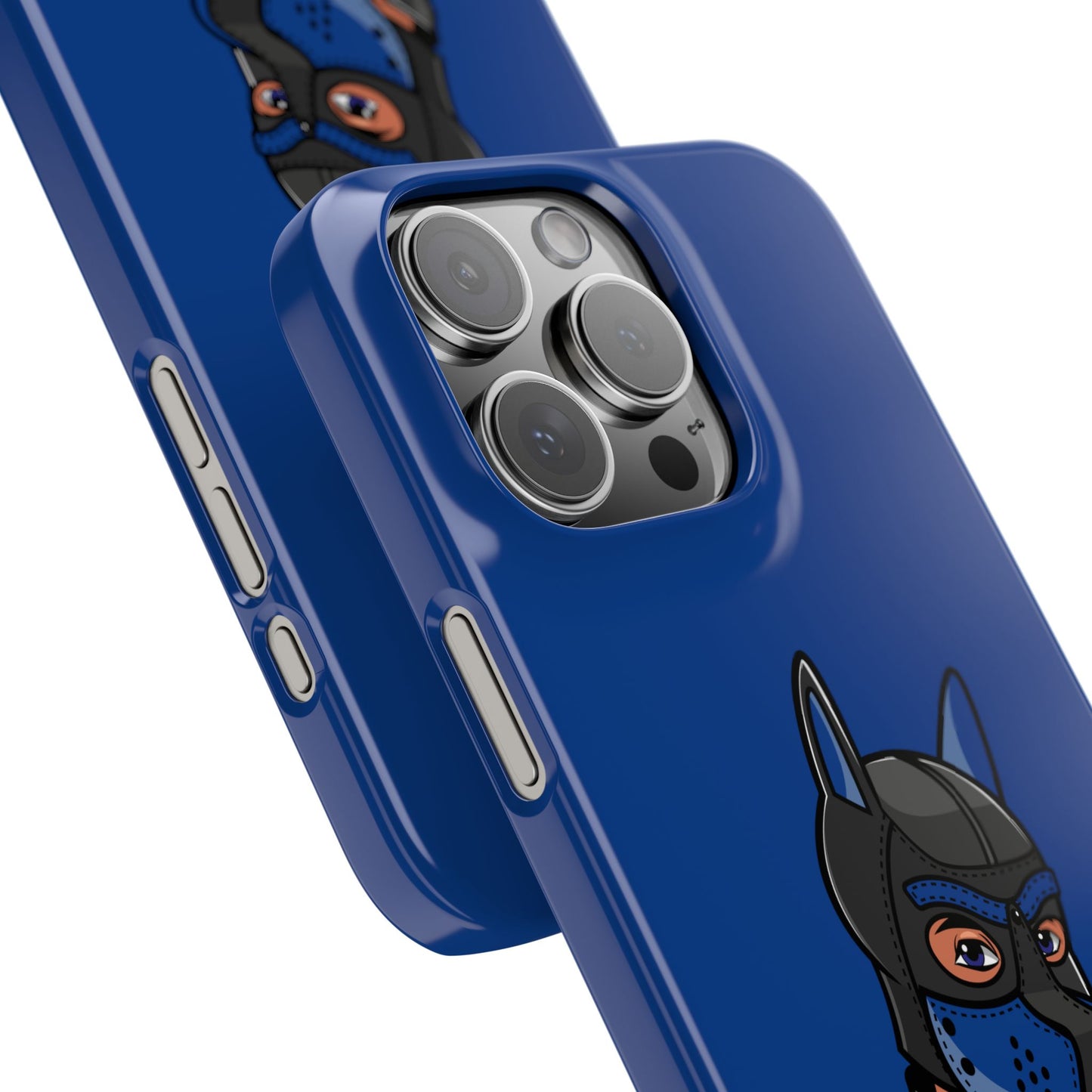 Pup Hood Slim iPhone Cases - Blue