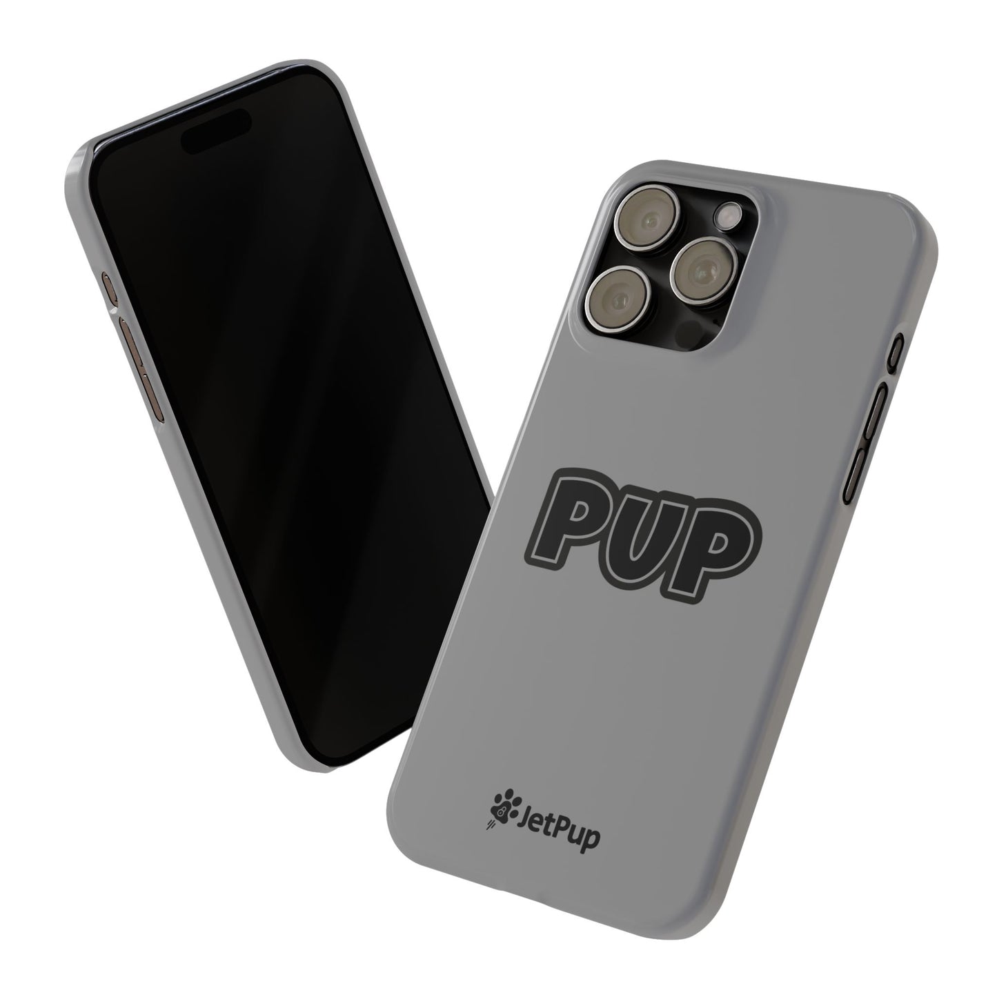 Pup Slim iPhone Cases - Grey