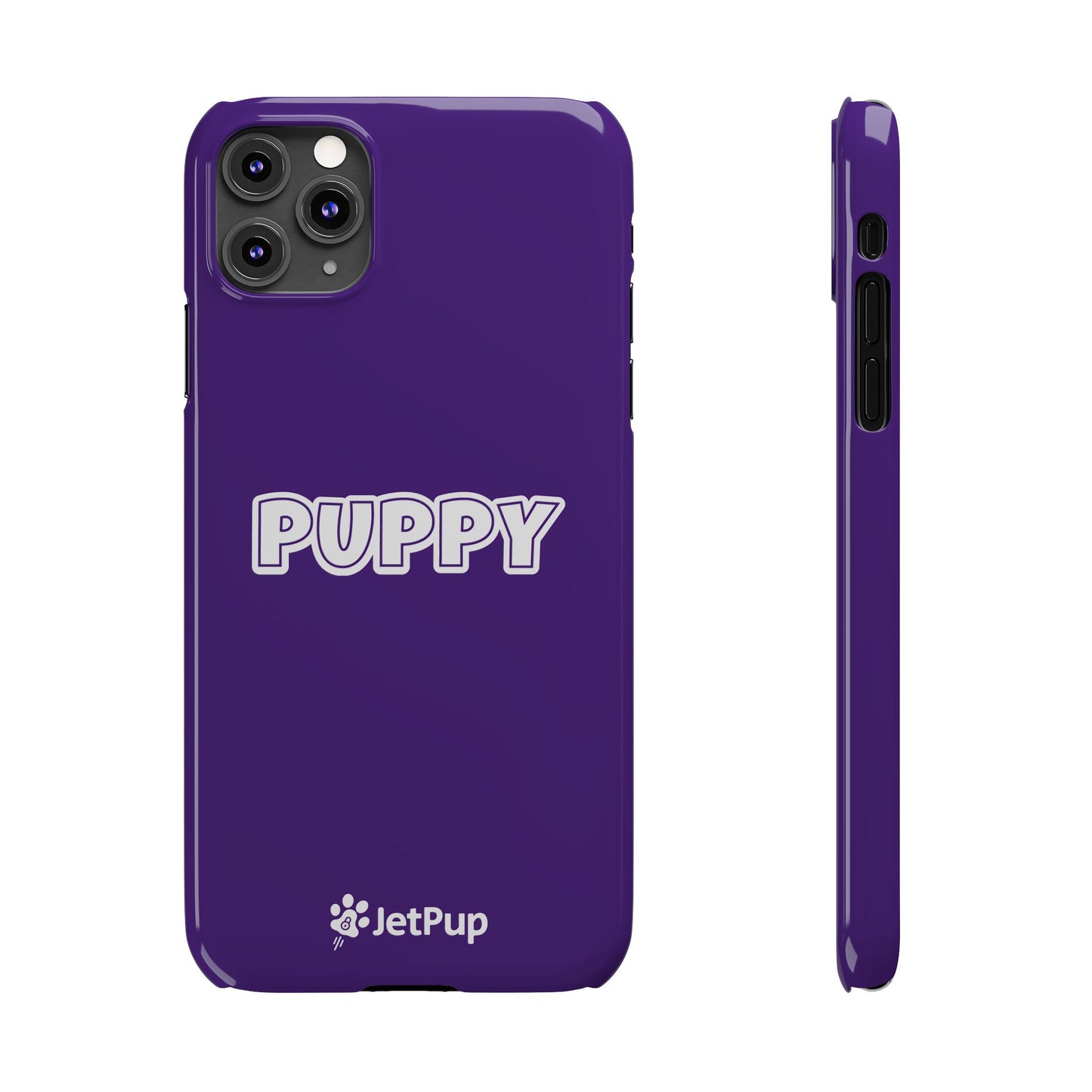 Puppy Slim iPhone Cases - Purple