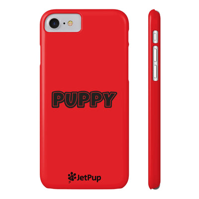 Puppy Slim iPhone Cases - Red