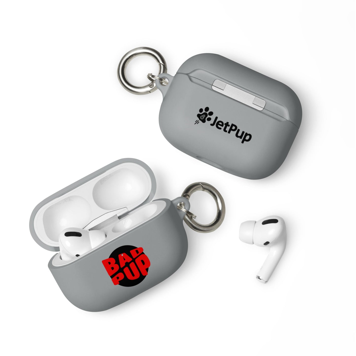 Bad Pup AirPods case - Grey - JetPup