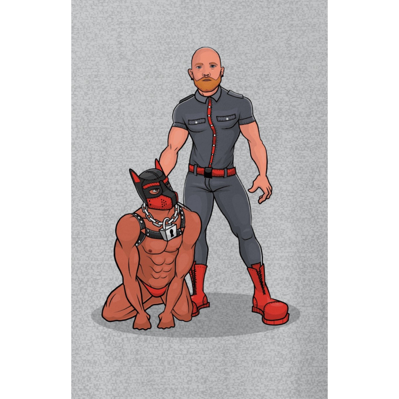 Human Pup Play | T-Shirt - Light Grey