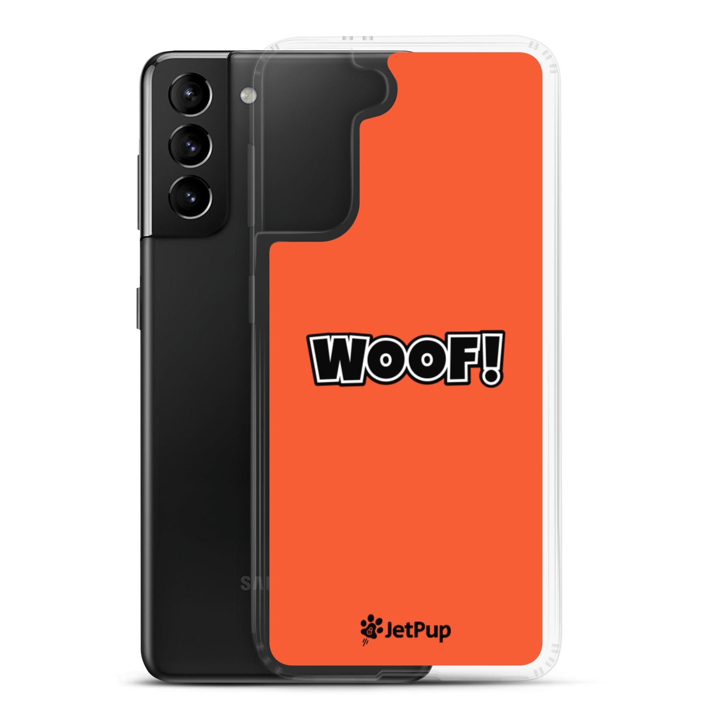 Woof Samsung Case - Orange - JetPup