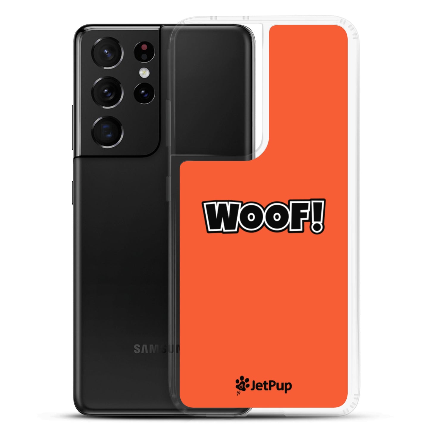 Woof Samsung Case - Orange - JetPup