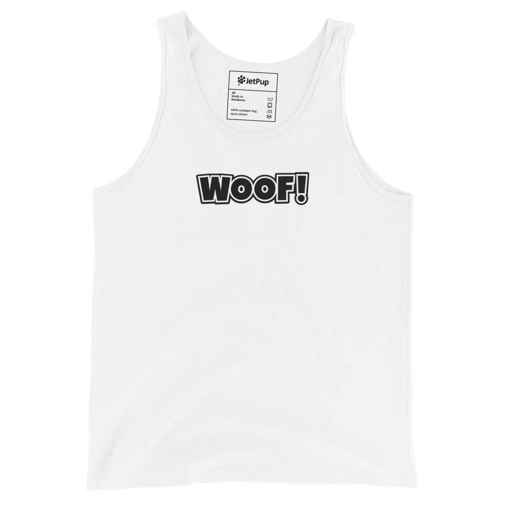 Woof Unisex Tank Top - Multiple Colors - JetPup