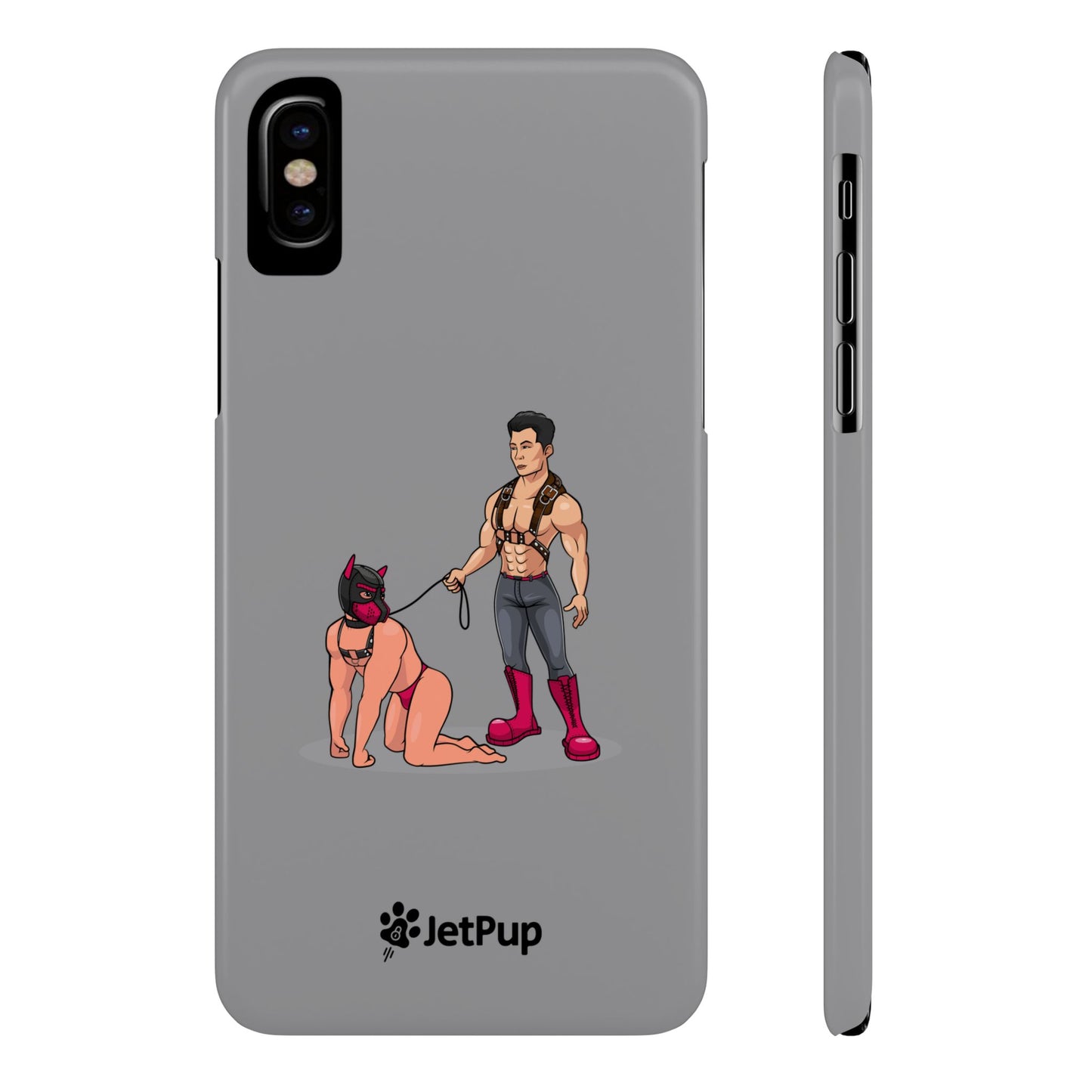 Handler & Pup Slim iPhone Cases - Grey