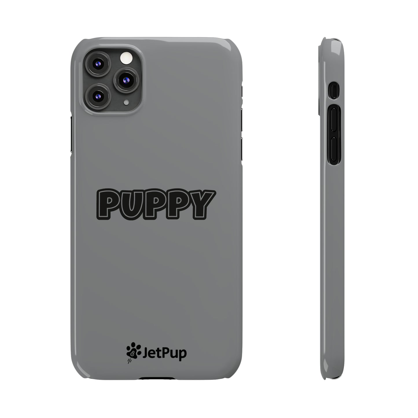 Puppy Slim iPhone Cases - Grey