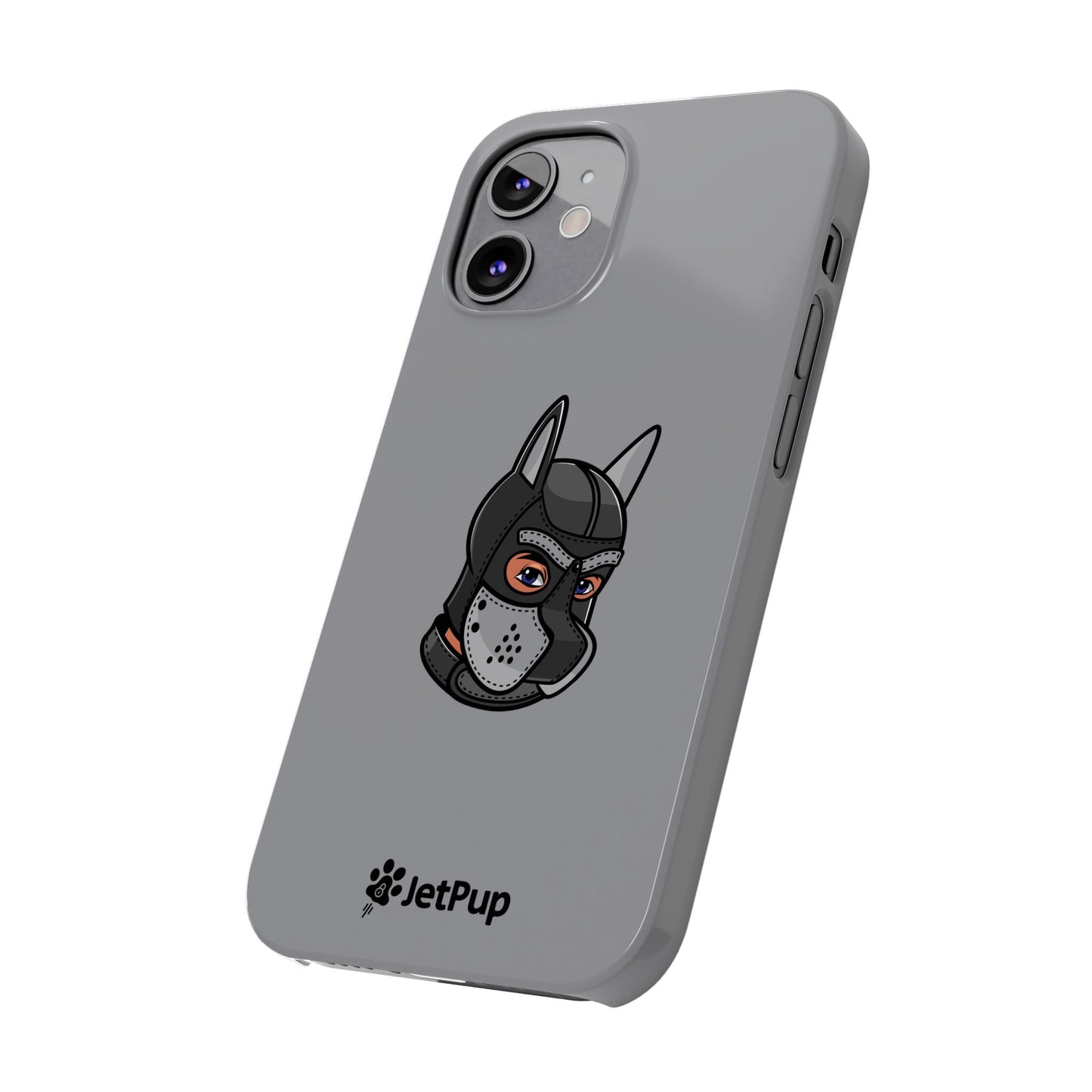 Pup Hood Slim iPhone Cases - Grey