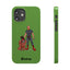 Dad & Pup Slim iPhone Cases - Green