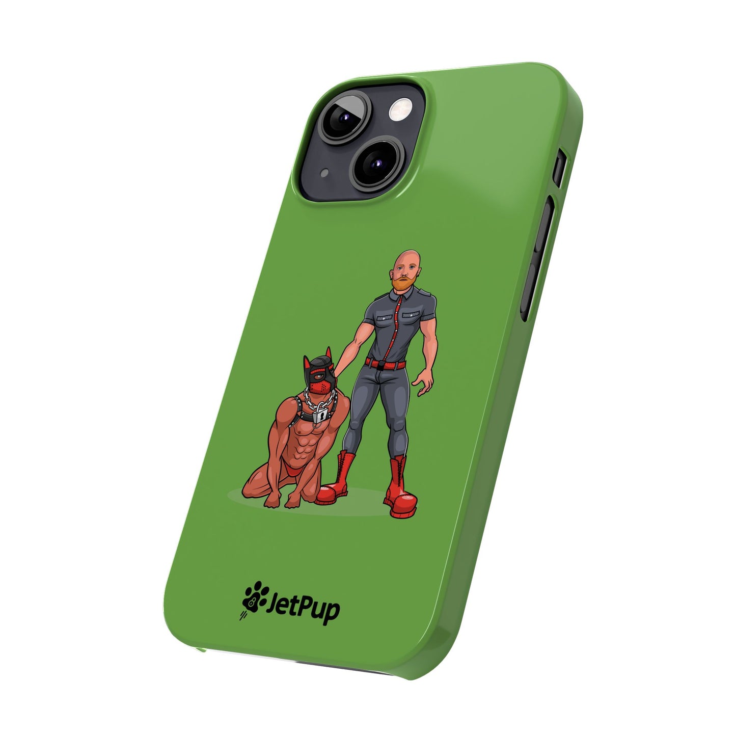 Dad & Pup Slim iPhone Cases - Green