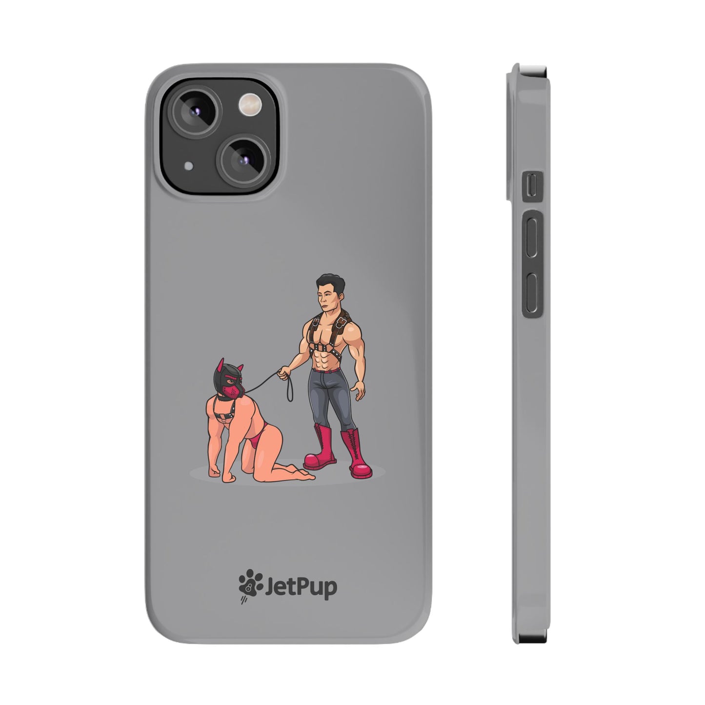 Handler & Pup Slim iPhone Cases - Grey