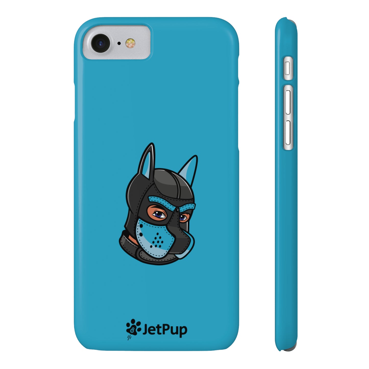 Pup Hood Slim iPhone Cases - Turquoise