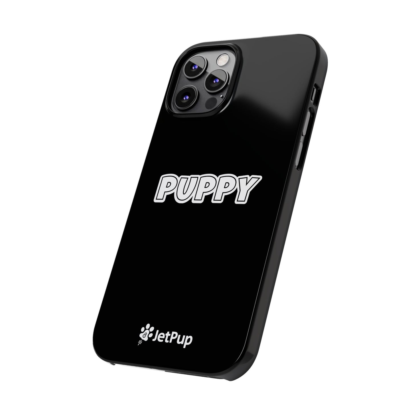 Puppy Slim iPhone Cases - Black