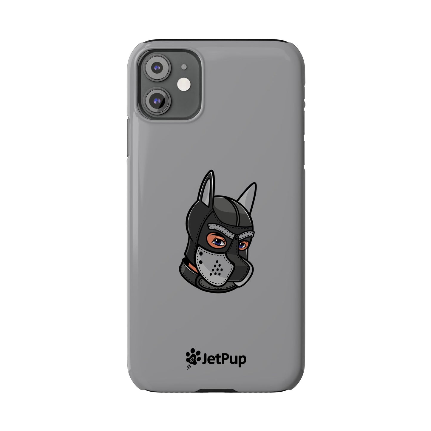 Pup Hood Slim iPhone Cases - Grey