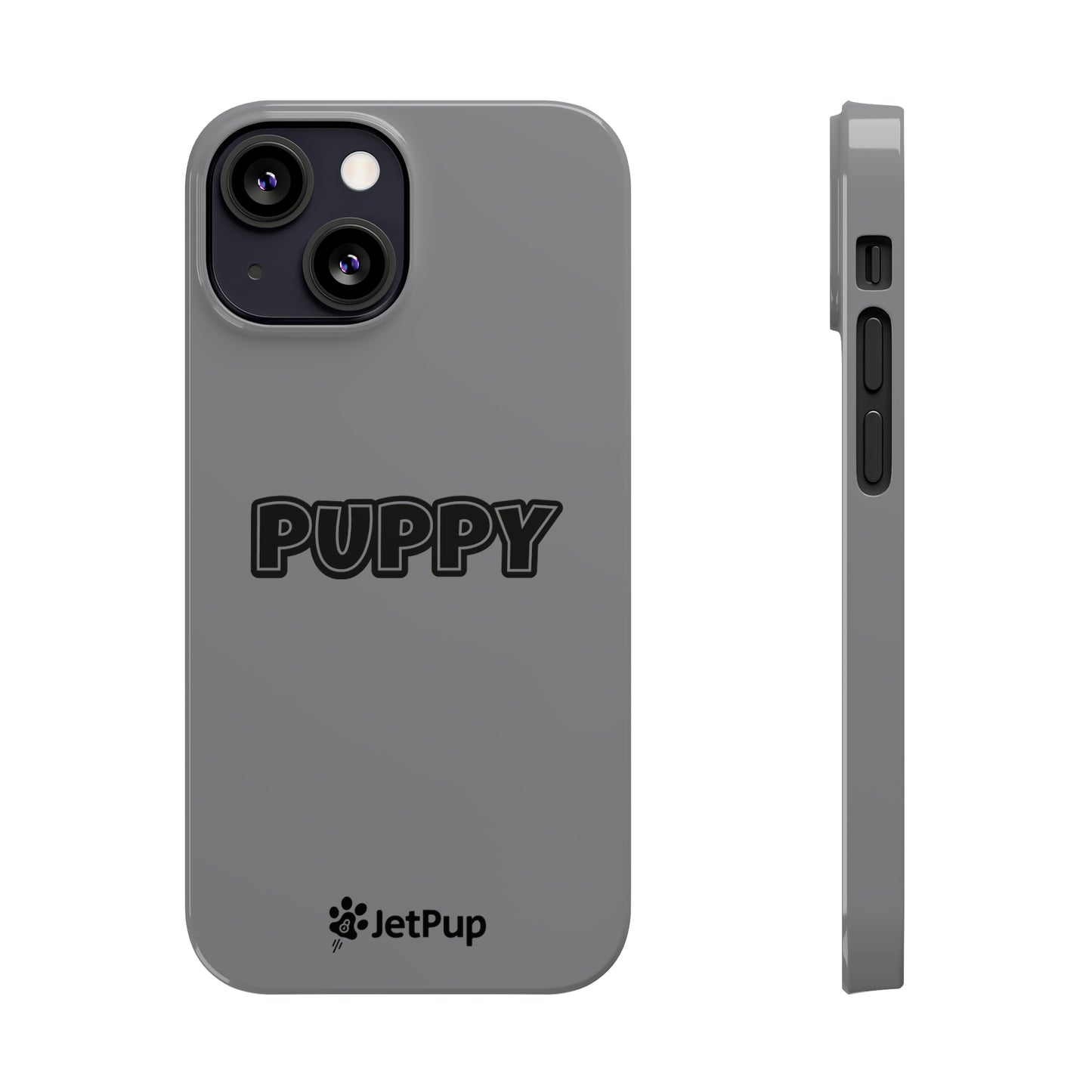 Puppy Slim iPhone Cases - Grey