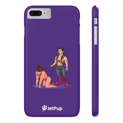 Handler & Pup Slim iPhone Cases - Purple