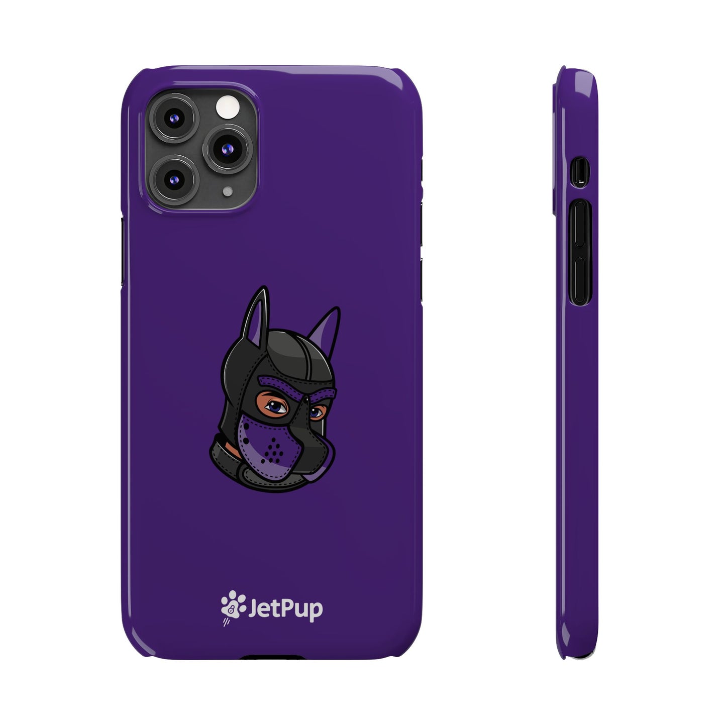 Pup Hood Slim iPhone Cases - Purple