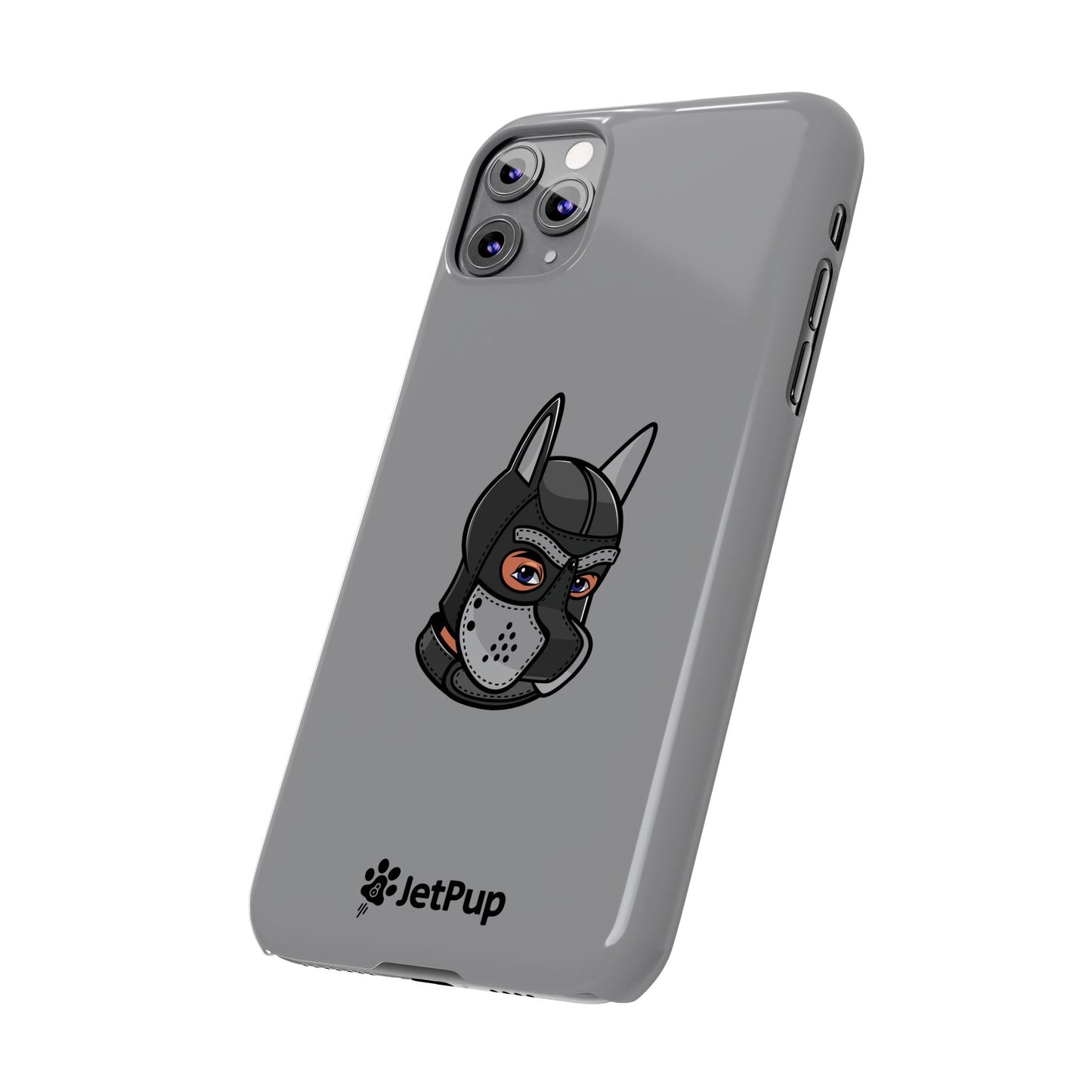 Pup Hood Slim iPhone Cases - Grey