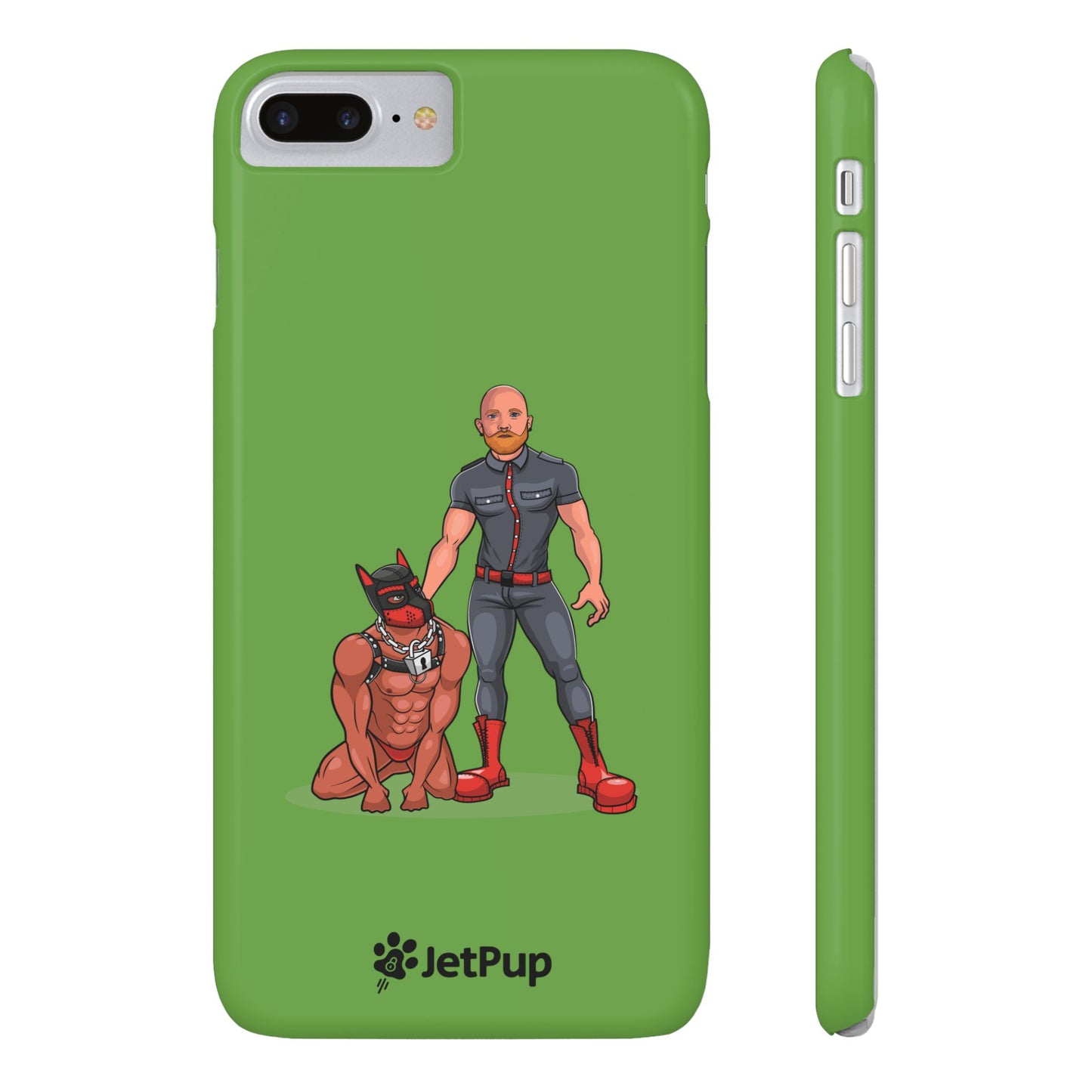 Dad & Pup Slim iPhone Cases - Green