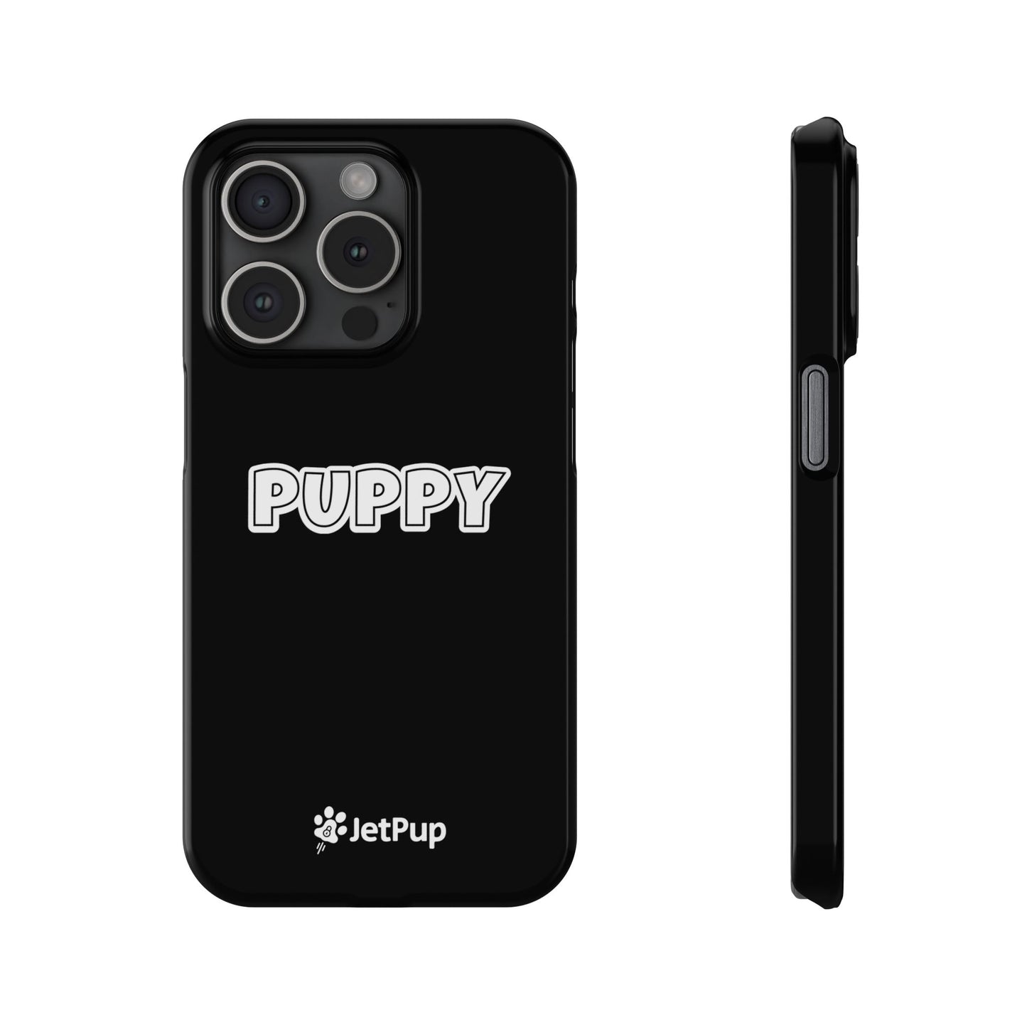 Puppy Slim iPhone Cases - Black