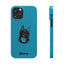 Pup Hood Slim iPhone Cases - Turquoise